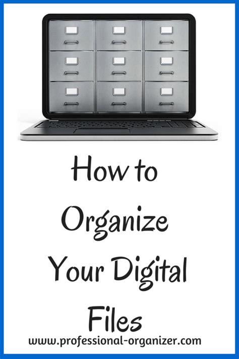 Digital File Organization: 10 Tips on Organizing Digital Files .